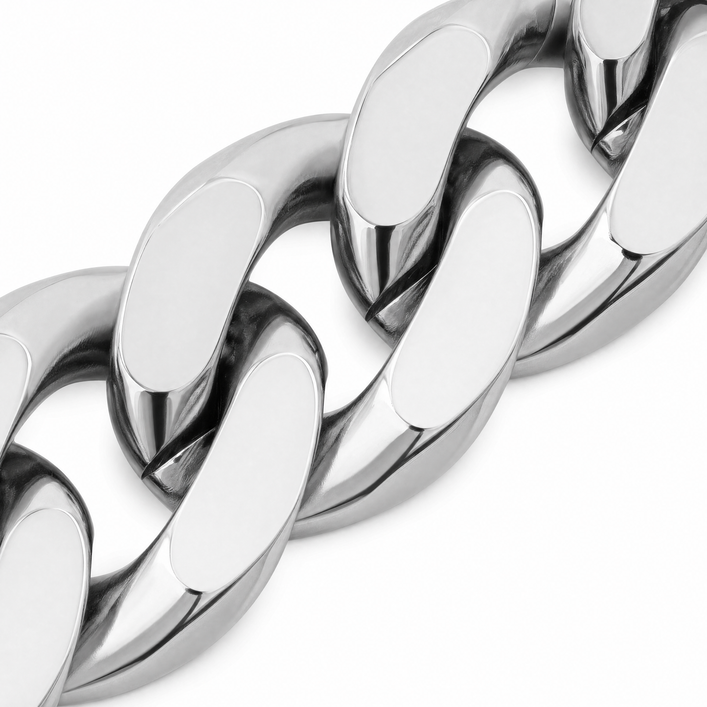 Cuban Silver 4mm — link macro detail
